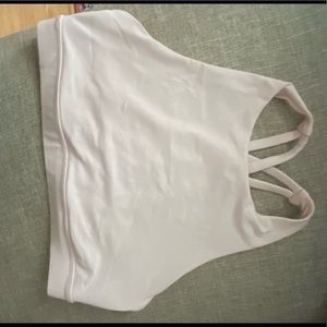 Lululemon high neck energy bra blush pink